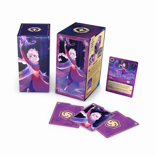 The Disney Lorcana: Gift Box - Elsa (Chapter 9) is for sale at Gecko Cards! With free UK Postage on all orders over £25 - see the range of TCG Cards, Booster Boxes, Card Sleeves and other Trading Card Game products on our store - all at great prices!