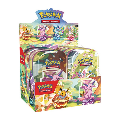 Pokémon TCG: Scarlet & Violet 8.5 - Prismatic Evolutions - Mini Tins are for sale at Gecko Cards! With free UK Postage on all orders over £25 - see the range of Yu-Gi-Oh! Cards, Booster Boxes, Card Sleeves and other trading card game products on our my store - all at great prices!