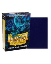 Load image into Gallery viewer, Dragon Shield Japanese (Small) Size Matte Card Sleeves in Night Blue are for sale at Gecko Cards! With free UK Shipping on all orders over £20 - see the range of Trading Cards, Booster Boxes, Card Sleeves and other TCG products on our store - all at great prices!
