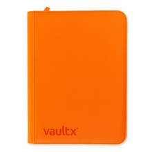 Load image into Gallery viewer, Vault X Exo-Tec 4-Pocket Zip-Up Binders in Orange are for sale at Gecko Cards! With free UK Postage on all orders over £20 - see the range of TCG Cards, Booster Boxes, Card Sleeves and other Trading Card Game products on our store - all at great prices!
