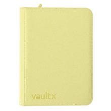 Load image into Gallery viewer, Vault X Exo-Tec 9-Pocket Zip-Up Pastel Yellow Binders are for sale at Gecko Cards! With free UK Postage on all orders over £25 - see the range of TCG Cards, Booster Boxes, Card Sleeves and other Trading Card Game products on our store - all at great prices!
