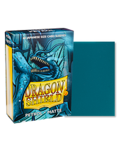 Load image into Gallery viewer, Dragon Shield Japanese (Small) Size Matte Card Sleeves in Petrol are for sale at Gecko Cards! With free UK Shipping on all orders over £20 - see the range of Trading Cards, Booster Boxes, Card Sleeves and other TCG products on our store - all at great prices!
