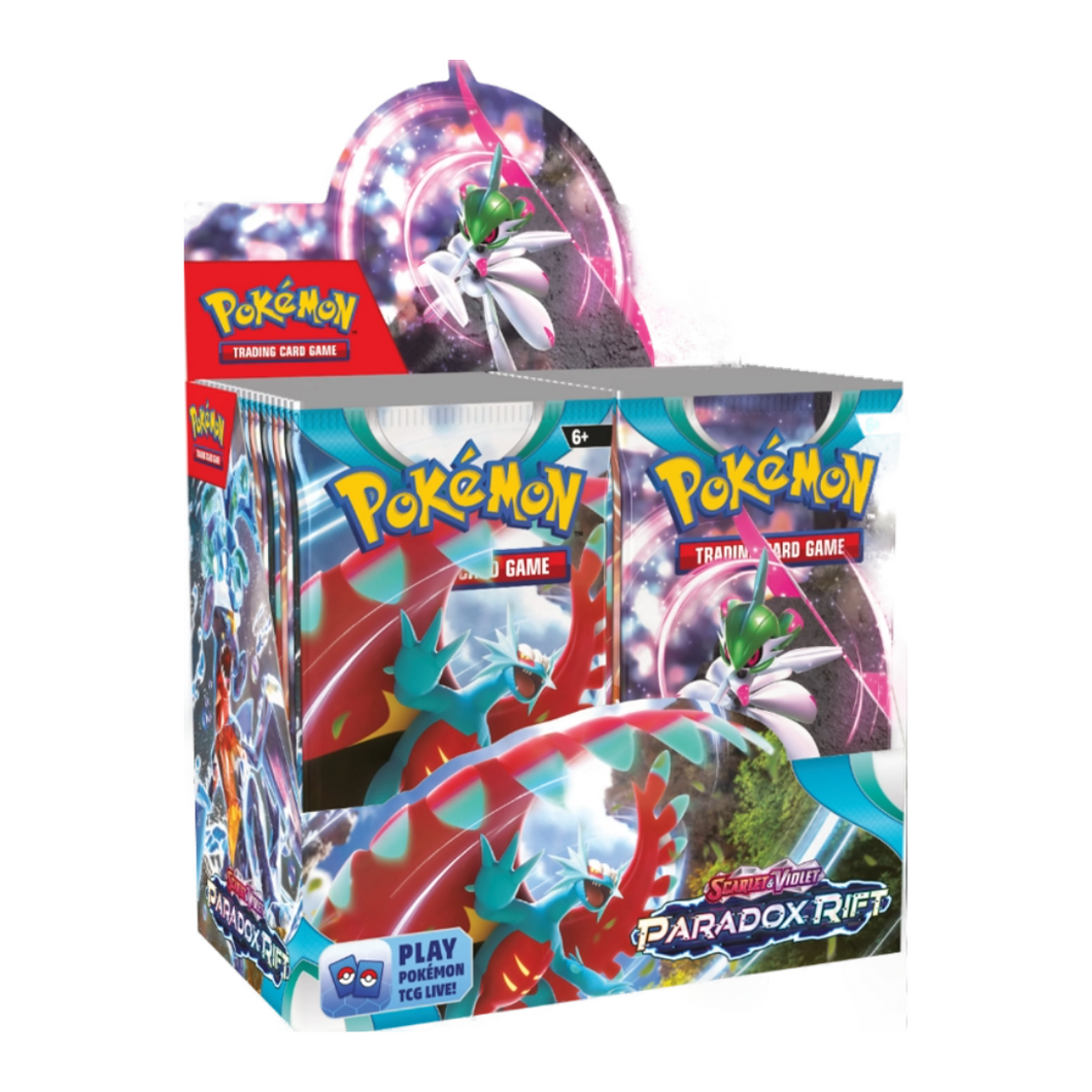 Pokémon Scarlet & Violet 4 Paradox Rift Booster Boxes are for sale at Gecko Cards! With free UK Postage on all orders over £25 - see the range of Pokémon Cards, Boxesand other trading card game products on our store - all at great prices!