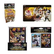 Load image into Gallery viewer, The Yu-Gi-Oh! Yugi &amp; Kaiba Quarter Century Accessories - Sleeves, Deck Box, Playmat, Portfolio are for sale at Gecko Cards! With free UK Postage on all orders over £20 - see the range of Yu-Gi-Oh! Cards, Booster Boxes, Card Sleeves and other trading card game products in my store - all at great prices!
