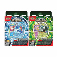 Load image into Gallery viewer, Pokémon Quaquaval &amp; Meowscarada EX Deluxe Battle Decks are for sale at Gecko Cards! With free UK Postage on all orders over £20 - see the range of Pokémon Cards, Boxes and other trading card game products on our store - all at great prices!
