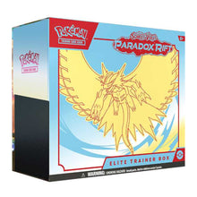 Load image into Gallery viewer, The Pokémon Scarlet &amp; Violet 4 Paradox Rift Elite Trainer Boxes are for sale at Gecko Cards! With free UK Postage on all orders over £20 - see the range of Pokemon Cards, Boxes and other Trading Card Game products on our store - all at great prices!
