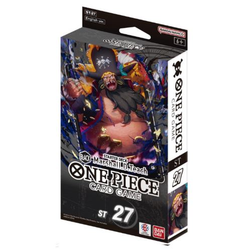 One Piece Card Game: BLACK Marshall.D.Teach (ST-27) Starter Decks are for sale at Gecko Cards! With free UK Postage on all orders over £25 - see the range of Yu-Gi-Oh! Cards, Booster Boxes, Card Sleeves and other trading card game products on our store - all at great prices!
