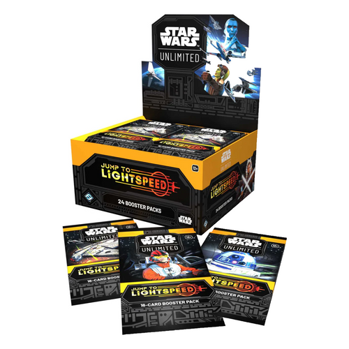 Star Wars: Unlimited Jump to Lightspeed Set 4 Booster Boxes and Packs are for sale at Gecko Cards! With free UK Postage on all orders over £25 - see the range of TCG Cards, Booster Boxes, Card Sleeves and other Trading Card Game products on our store - all at great prices!