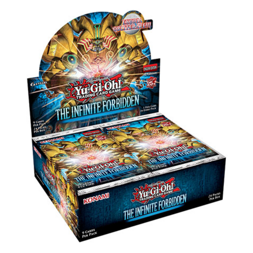 Yu-Gi-Oh! The Infinite Forbidden Booster Boxes and Packs are for sale at Gecko Cards! With free UK Postage on all orders over £20 - see the range of TCG Cards, Booster Boxes, Card Sleeves and other Trading Card Game products on our store - all at great prices!