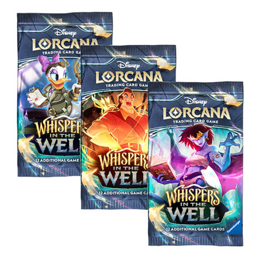 Disney Lorcana: Whispers In The Well (Chapter 10) Booster Packs are for sale at Gecko Cards! With free UK Postage on all orders over £25 - see the range of TCG Cards, Booster Boxes, Card Sleeves and other Trading Card Game products on our store - all at great prices!