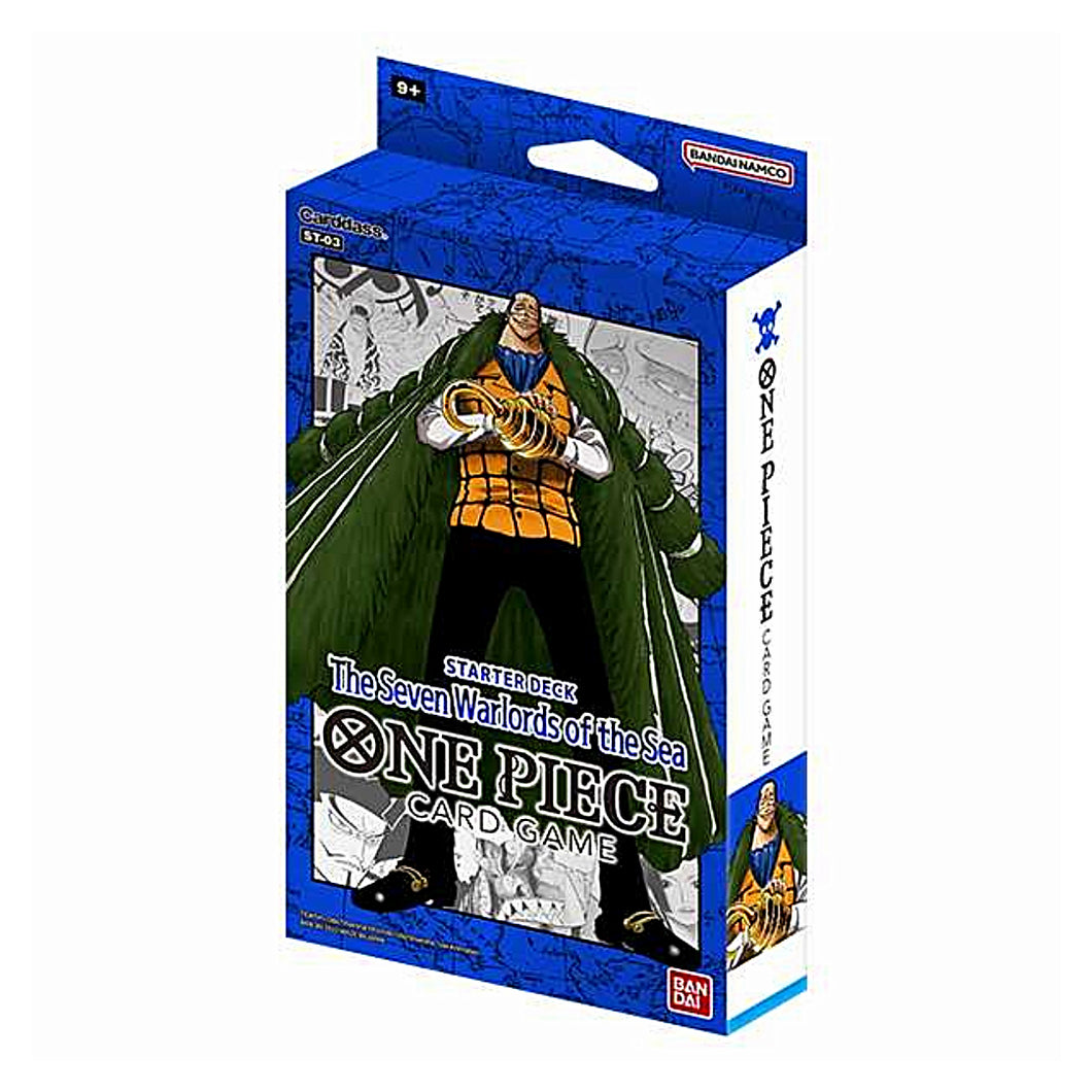 One Piece Card Game: Starter Deck - The Seven Warlords Of the Sea (ST-03) are for sale at Gecko Cards! With free UK Postage on all orders over £20 - see the range of Yu-Gi-Oh! Cards, Booster Boxes, Card Sleeves and other trading card game products in my store - all at great prices!