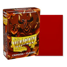 Load image into Gallery viewer, Dragon Shield Japanese (Small) Size Classic Crimson Card Sleeves are for sale at Gecko Cards! With free UK Postage on all orders over £20 - see the range of Yu-Gi-Oh! Cards, Booster Boxes, Card Sleeves and other trading card game products in my store - all at great prices!
