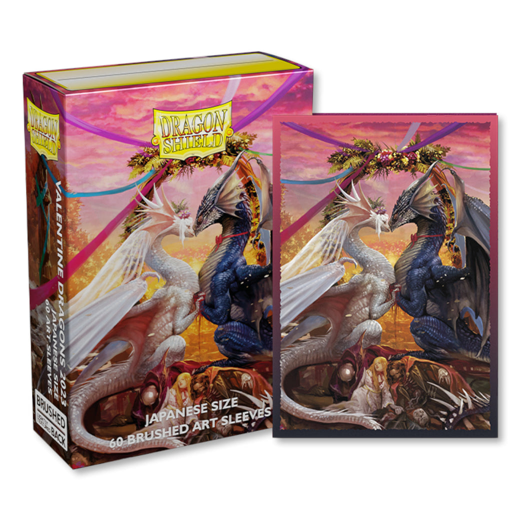 Dragon Shield Japanese (Small) Size Brushed Art Valentine’s 2023 Card Sleeves are for sale at Gecko Cards! With free UK Postage on all orders over £20 - see the range of Yu-Gi-Oh! Cards, Booster Boxes, Card Sleeves and other trading card game products in my store - all at great prices!